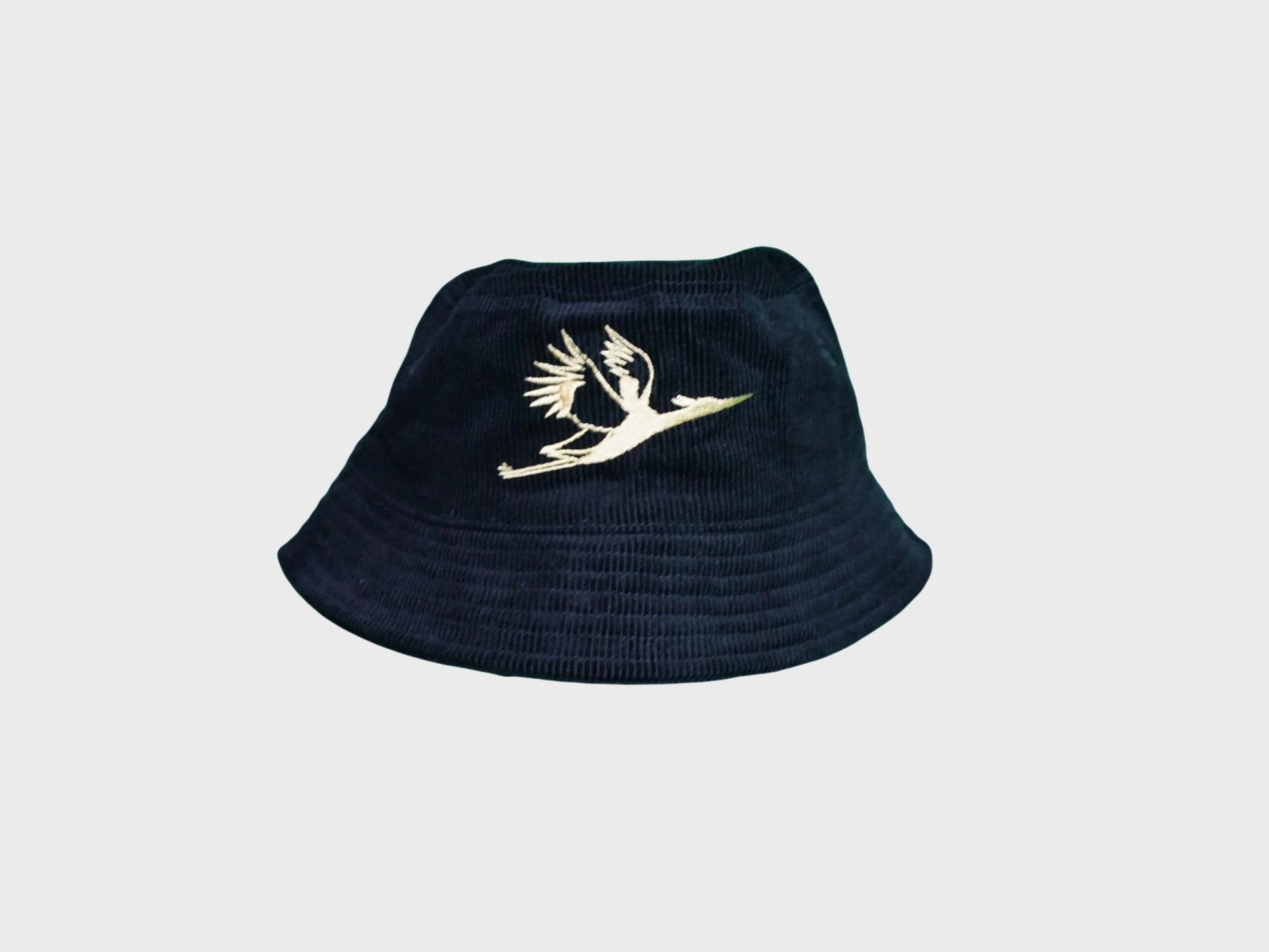 Black Corduroy Bucket Hat - THOUSAND CRANES